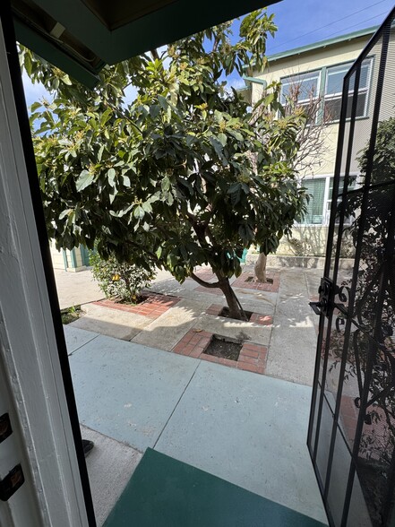 Courtyard view out of the front door - 7635 1/2 Lexington Ave