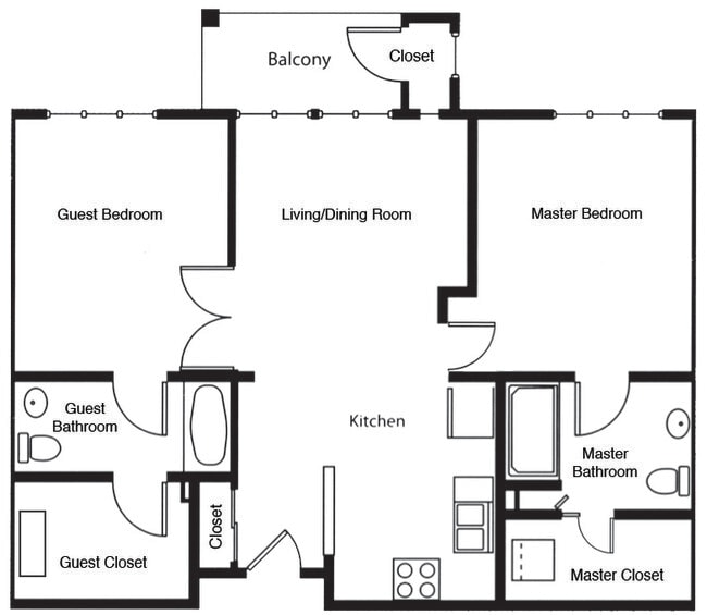 2 Bedroom, 2 Bathroom - Thomas Place Gurnee