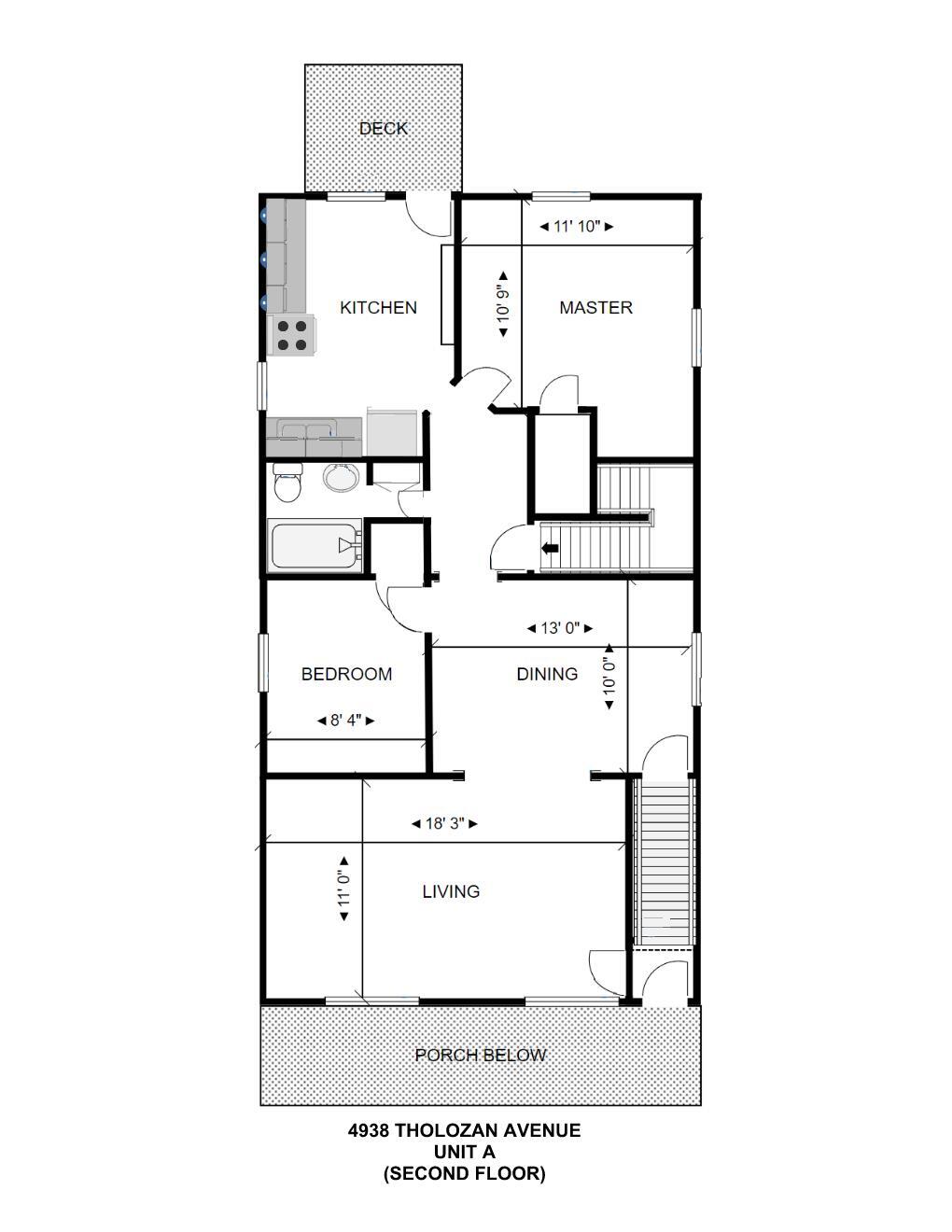 Floor Plan - 4938 Tholozan Ave