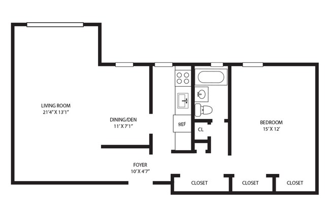 Floorplan - Parktowne Apartments