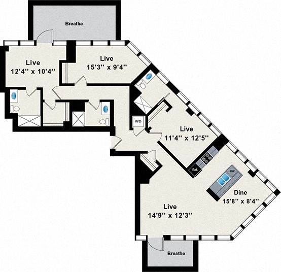 Floorplan - Reside on Green Street