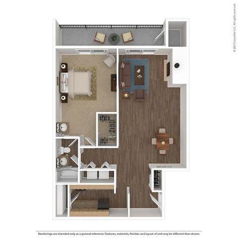Floorplan - Henley and Remy Apartments