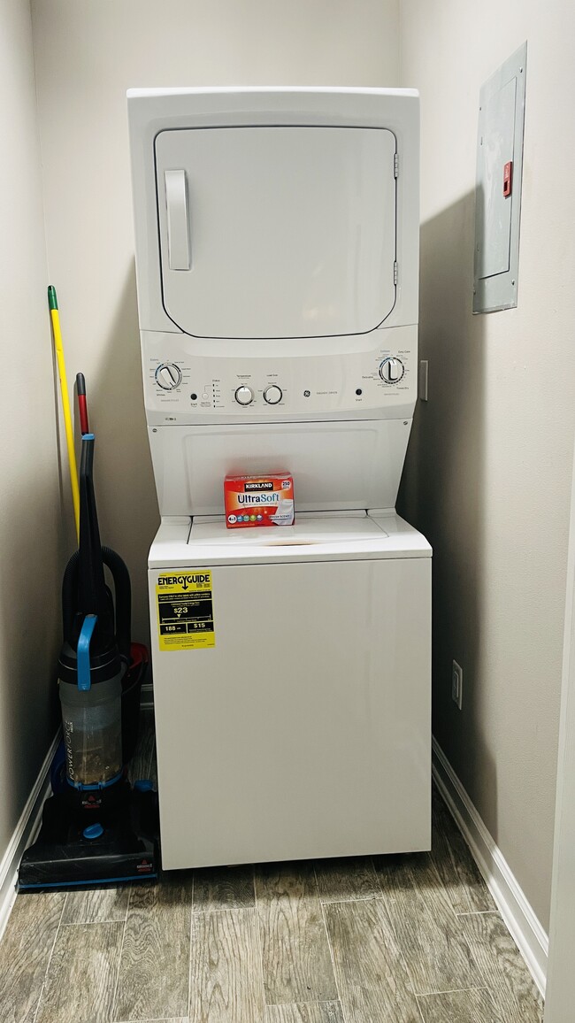 Full-size stackable washer and dryer included. - 3487 Balboa Cir