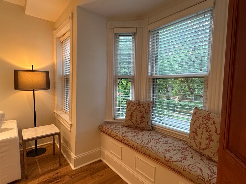 window bench in bay window - 3042 R St NW