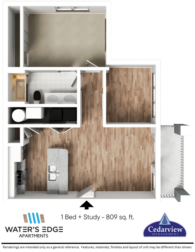 Floorplan - Waters Edge Apartments Bloomington