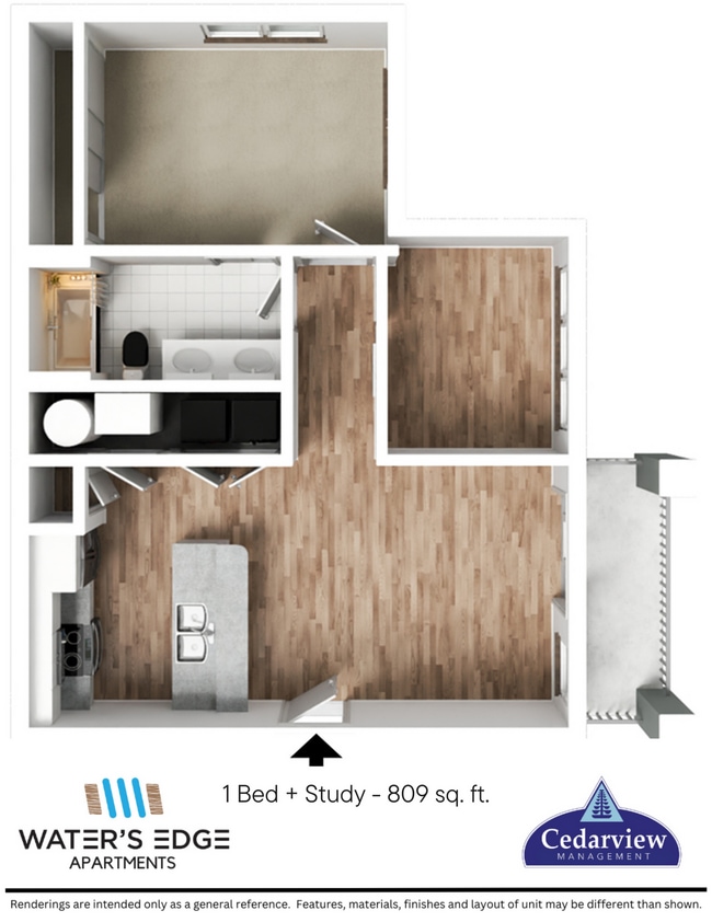 Floorplan - Water's Edge Apartments
