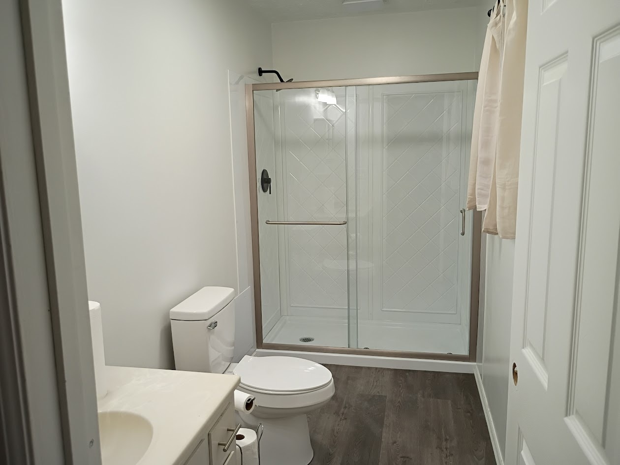 New dreamliner walk in shower in master bath - 384 Highland Dr
