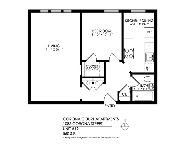 Floorplan - Corona Court Apartments