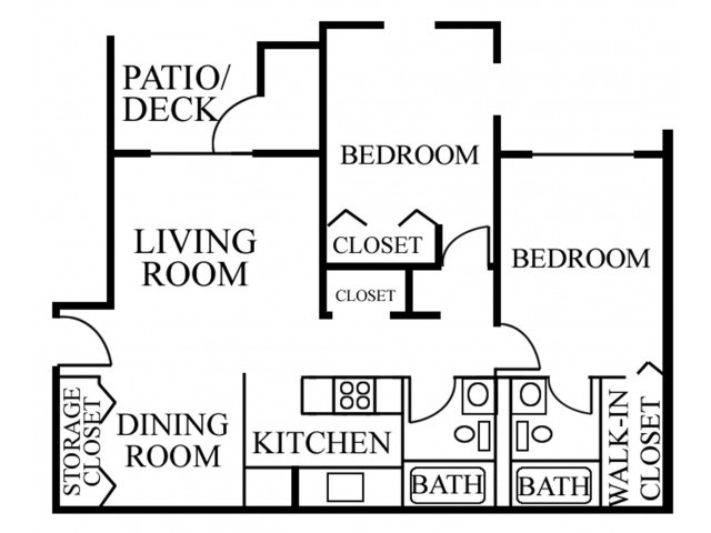 Two Bedroom Traditional - 840 County