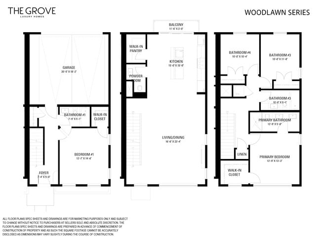 Woodlawn Floor Plans - The Grove Luxury Townhomes