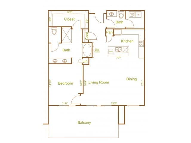 1 bed 1.5 bath 1169 SF - Ten Wine Lofts