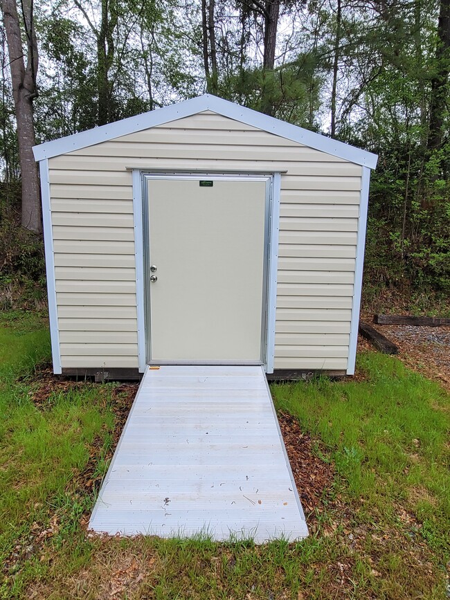 Storage shed available for renters - 109 Wheeler Ct