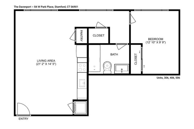 One Bedroom 306, 406, 506 - The Davenport