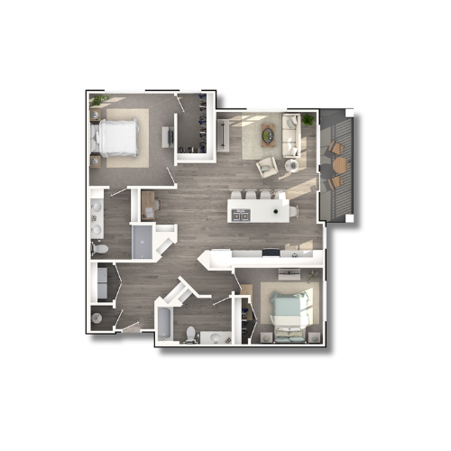 2E - 1,238 SQ.FT - Flats at East Atlanta