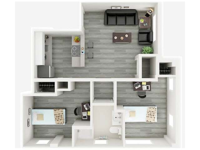 One Bedroom in a Two Bedroom Apartment - Varsity Campus Apartments