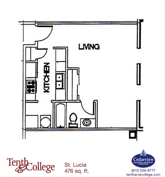 Interior Photo - Tenth & College Apartments