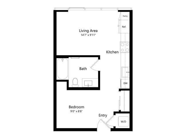 S1 | Studio | 483 SF - Ancora