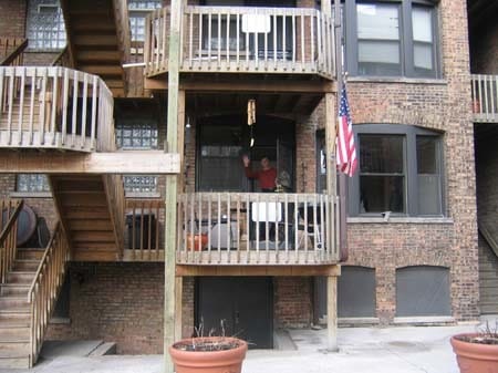 View of back deck from yard - 925 E 61st St