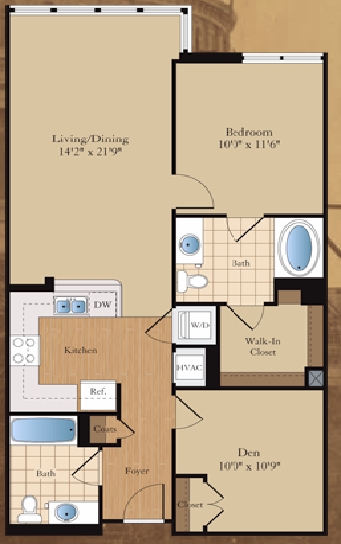 1BR/2BA - 70 Capitol Yards