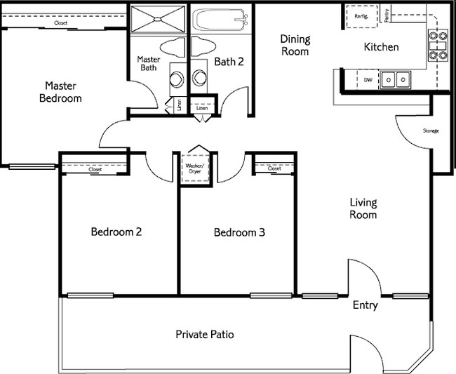 3BR/2BA - Balboa Ridge Condos