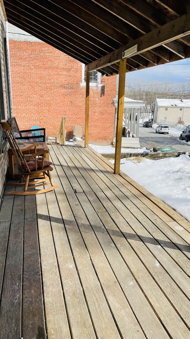 Deck outside apartment with views to Hudson River - 80 Main St