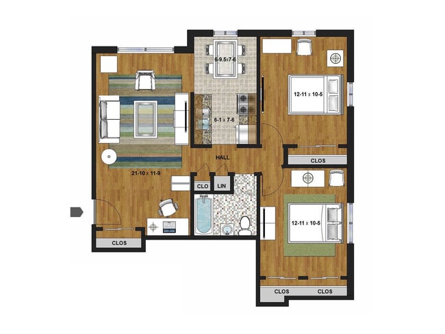 Floorplan - Randolph Apartments | 1172