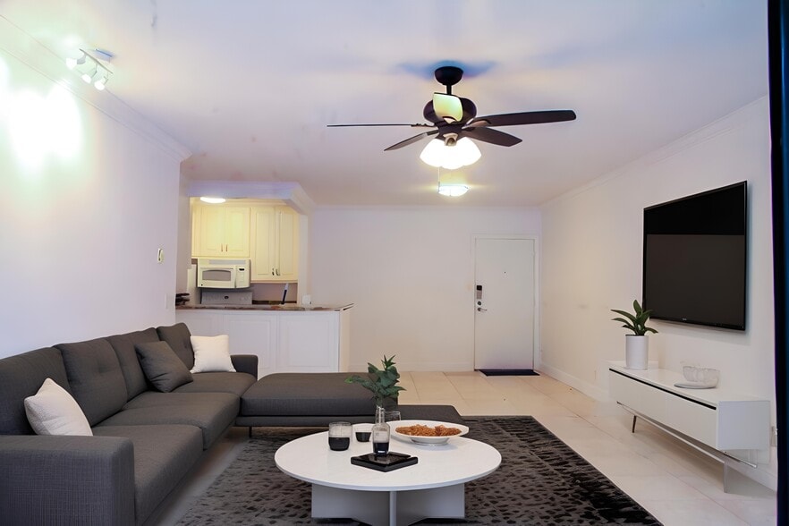 Virtually Staged Living Room - 7777 W 91st St