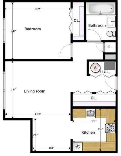 1BR/1BA - Rosalia Manor