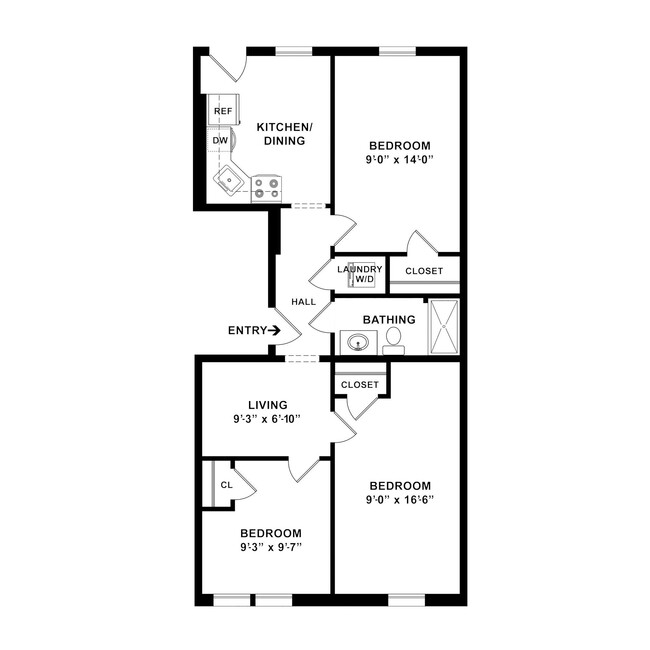 Floorplan - Clearway Apartments