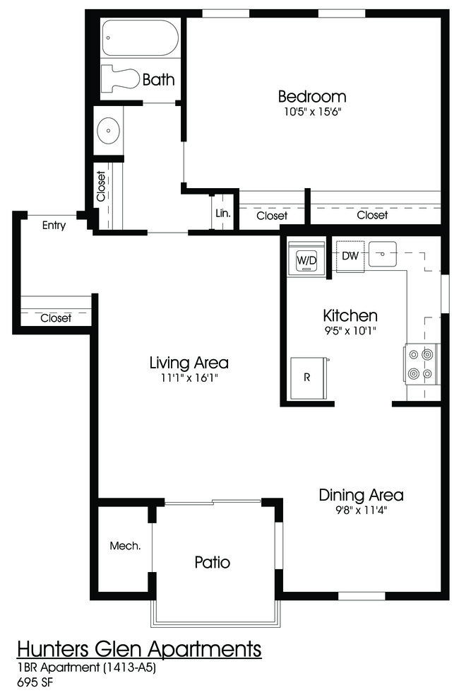 Floorplan - The Apartments at Hunters Glen