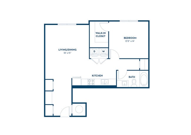 1 Bedroom | 1 Bath | 857 SF - Cyan Craig Ranch Apartments