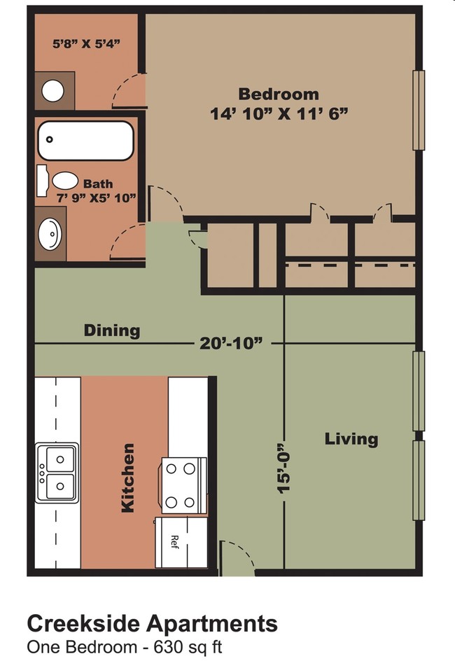 1BR/1BA - Stone Fountain Apartments
