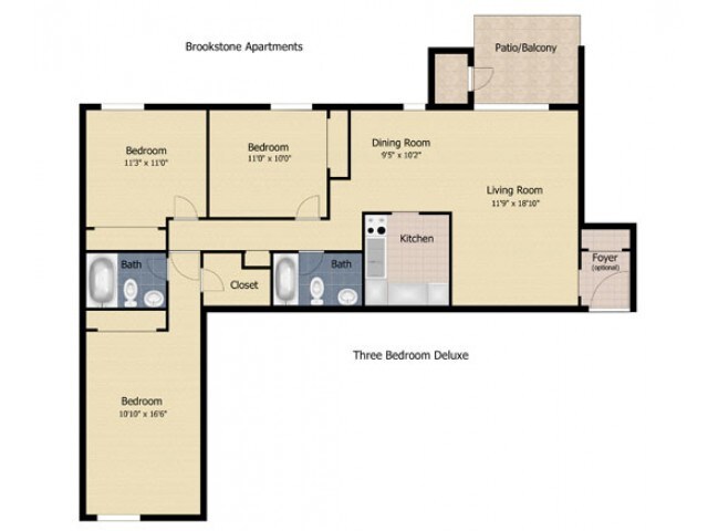 3 Bedroom 2 Bath Deluxe - Brookstone
