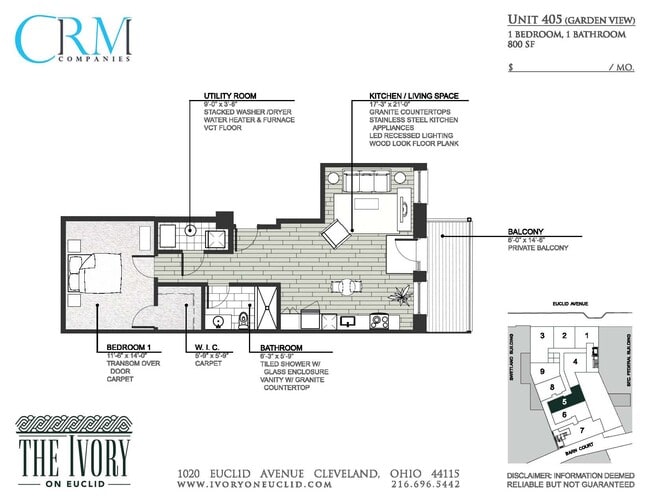 Floorplan - Ivory on Euclid