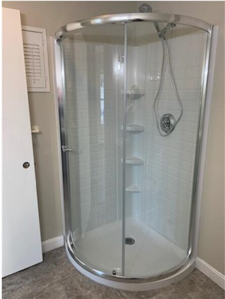 New glass shower - 52 Johnson St