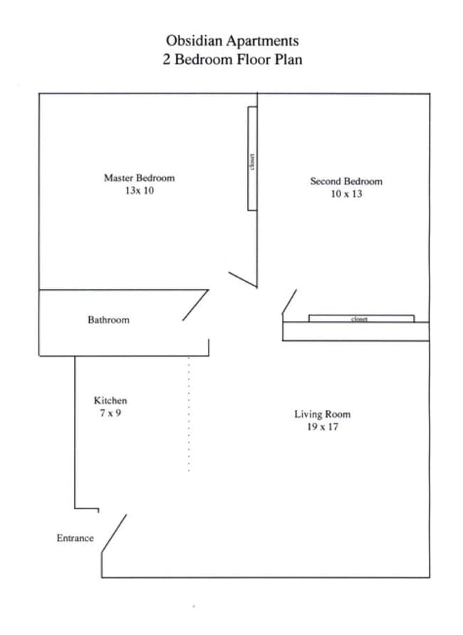 700 Sq. Ft. - Obsidian Apartments