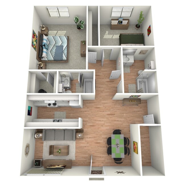 2 bed, 2 bath, 1,280 sq ft - Trafalgar