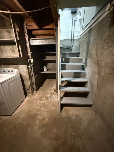 Basement storage shelves - 1114 N Carlos St