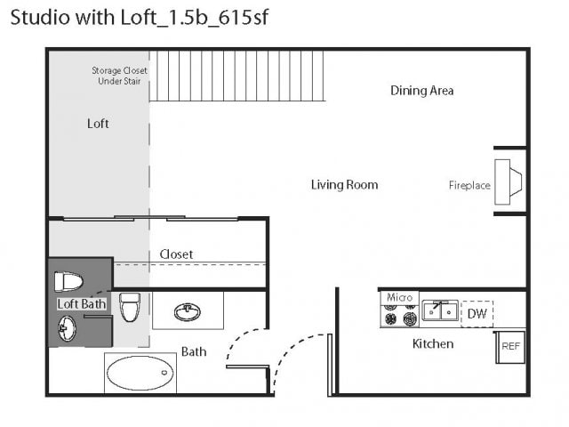 Studio with Loft - The Tower at Hollywood Hills