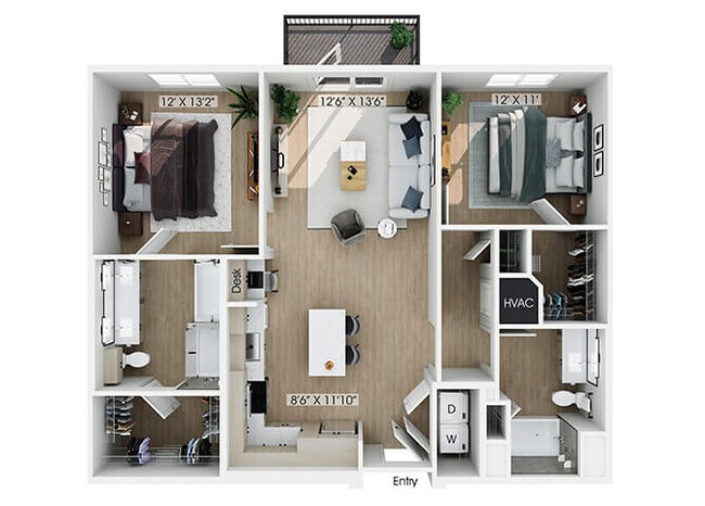 Floorplan - Hawkley Apartments
