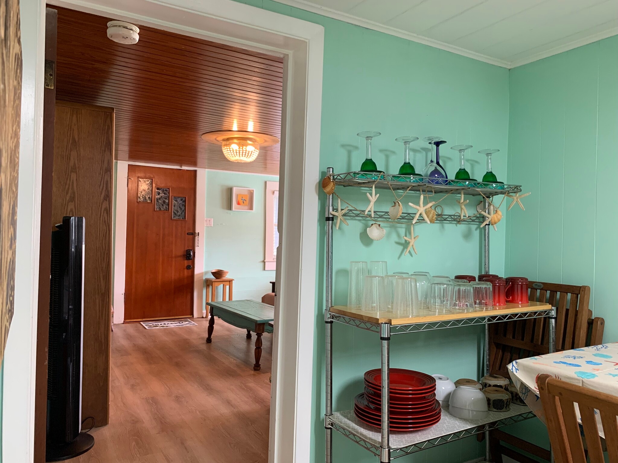 #B. View from dining nook to living room and front door. Galveston, Tx 77550 - 4408 Avenue S 1/2