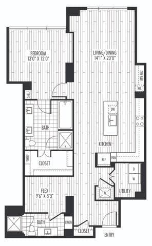 A7 Floor Plan - The Residences at La Colombe d'Or