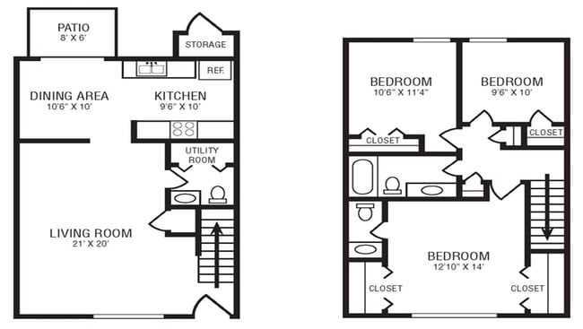 THE MONARCH | 3 BR - College Square at Harbour View Townhomes