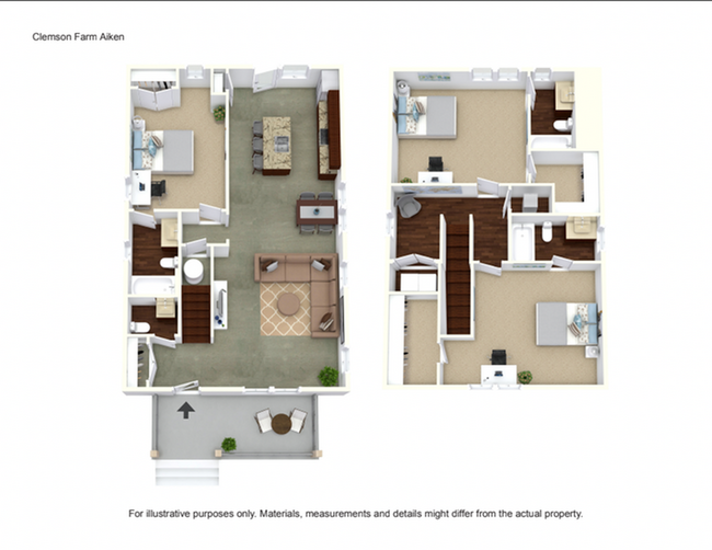 3 Bedroom Aiken - The District at Clemson | Student Housing