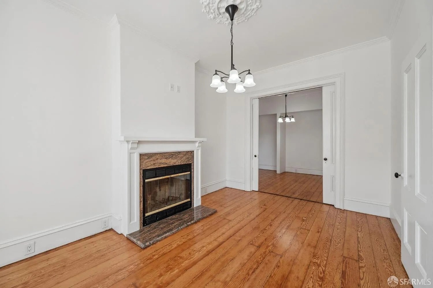 Pocket doors open to Bedroom #1 - 1343 Pierce St