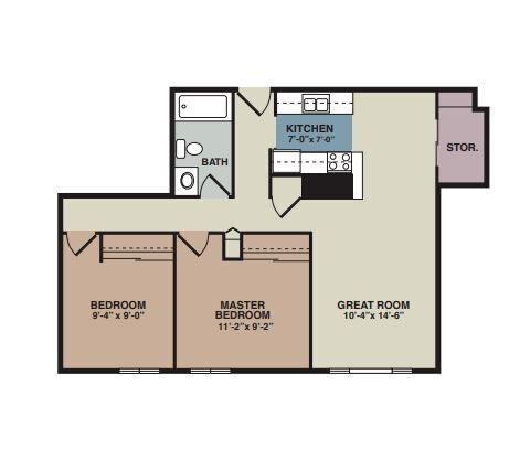 Floorplan - Rosemount Plaza Apartments