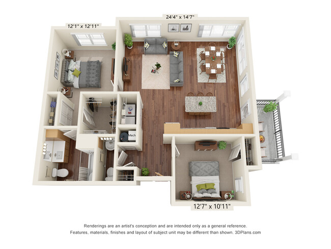 Floorplan - Haven at Congaree Pointe 55+ Apartments