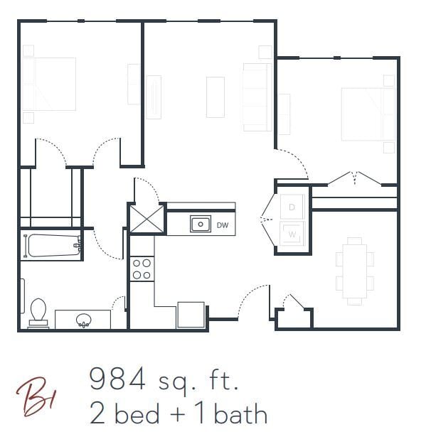 Floorplan - Columbia Renaissance Square Senior Residences