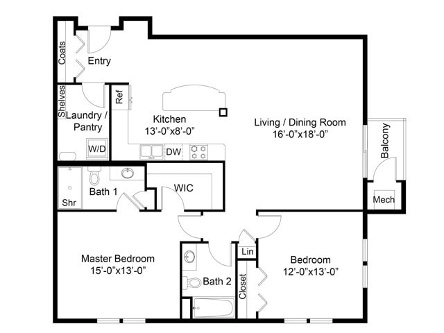 2 Bed 2 Bath - Grassfields Commons