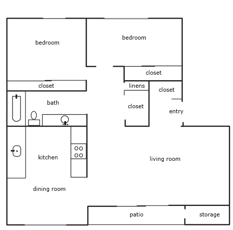 2BR/1BA - Hamilton Park Apartments